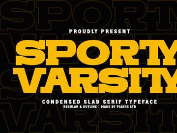 Sporty Varsity - Condensed Slab Serif preview picture