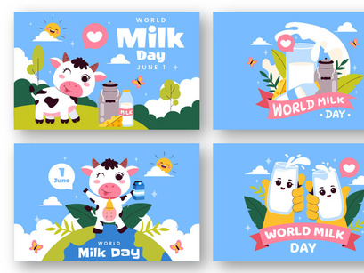 9 World Milk Day Illustration