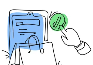 Flat Illustration Approved Stamp