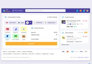 Ecommerce Online Shopping Payment Screens Website Template Pack