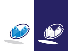 Digital book logo technology vector icon design