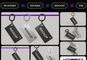 Keychain Tag Mockup