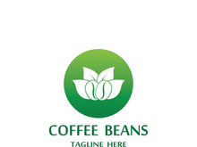 Premium coffee bean logo design.