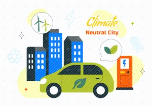 10 Climate Neutral City Illustration