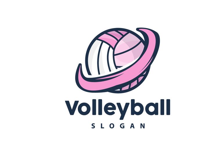 Volleyball Logo, Sport Simple Design, World Sports Tournament Vector