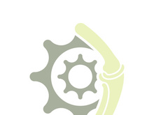 Joint bones vector logo design for orthopedic clinics and diagnostic centers