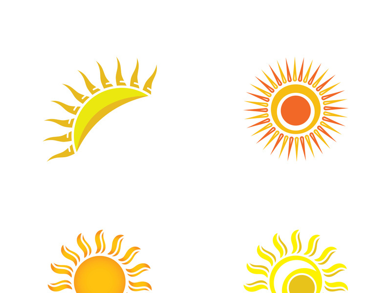 Sun vector illustration icon logo template design
