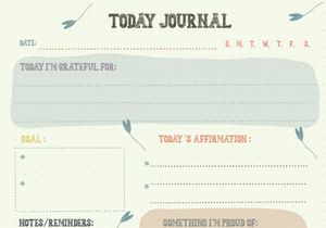 15 page notebook daily planner