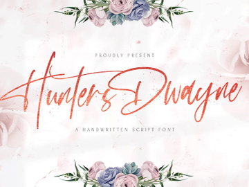 Hunthers Dwayne - Handwritten Font preview picture