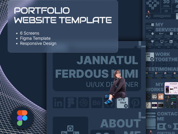 PERSONAL PORTFOLIO WEBSITE LANDING PAGE TEMPLATE DESIGN preview picture
