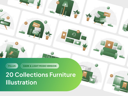 FILLUS - Furniture Illustration Collections