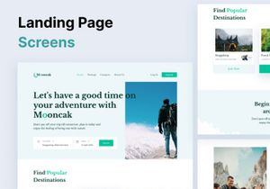 Mooncak Travel Landing Page UI Kit