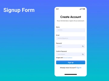 Signup Form UI Design preview picture