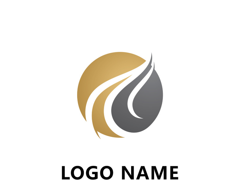 Hair logo  hair wave icon  vector template