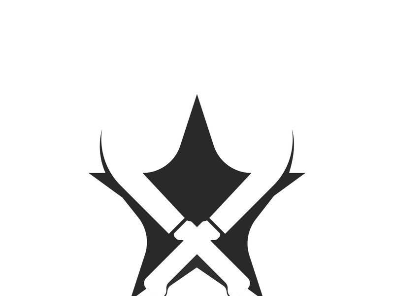 Knife logo icon template and symbol vector design illustration