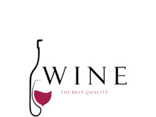 Wine logo with wine glasses and bottles.for night clubs,bars,cafe and wine shops.