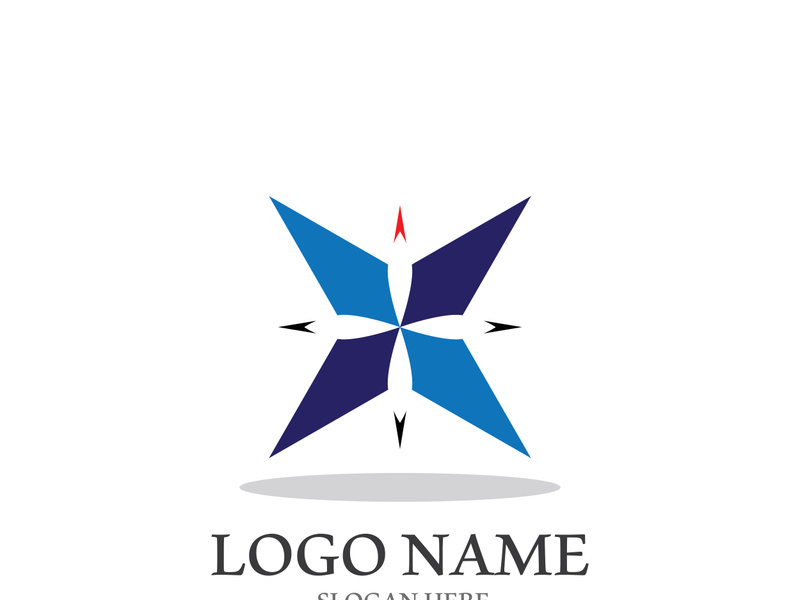 Compass logo template vector icon illustration design