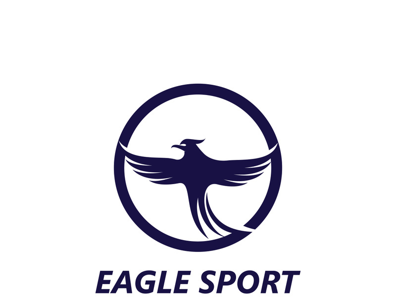 Eagle wing logo design vector image template