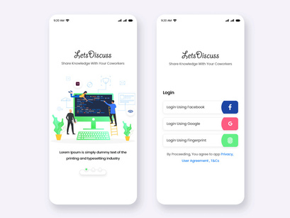 Learn and Share Programming Knowledge Mobile App UI Kit