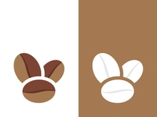 Coffee bean icon vector illustration template