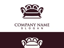 Chair furniture logo image creative design modern vector template