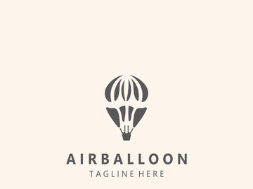 Air balloon logo creative design air transport symbol template simple illustration preview picture
