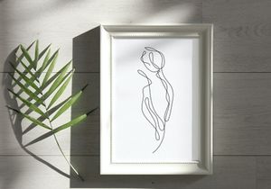 Abstract Flower Tulip continuous line drawing art singulart aesthetic simple