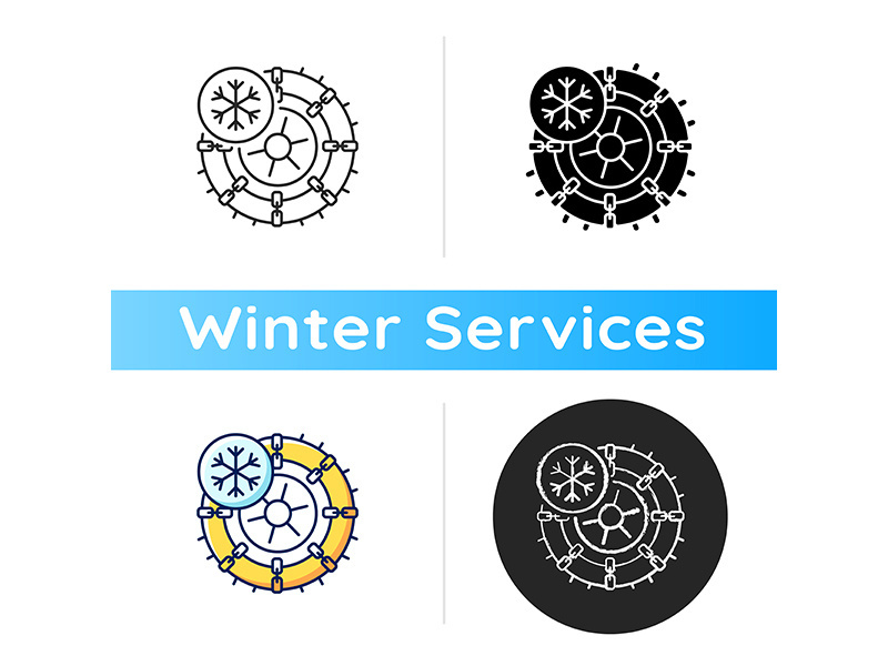 Studded tires and chains icon