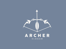 Archer Logo, Archery Arrow Vector, Elegant Simple Minimalist Design