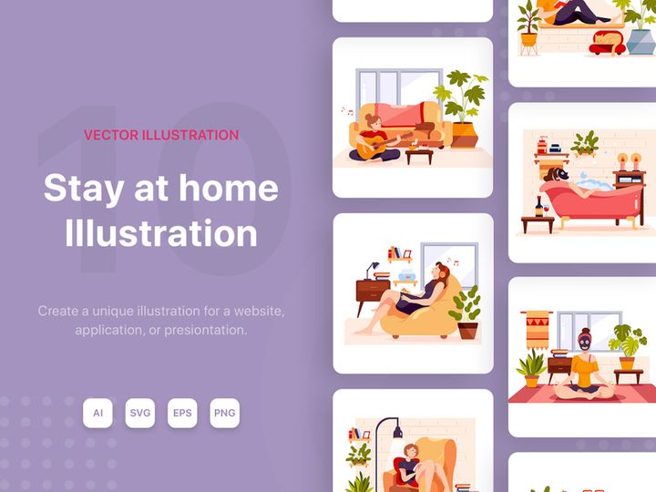 M95_Relax at Home Illustrations