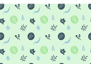 Botanical Bliss Scandinavian Plant Doodle Pattern