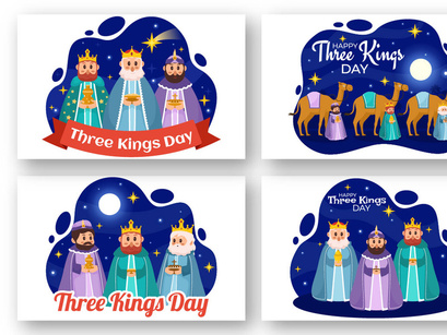 12 Three Kings Day Illustration
