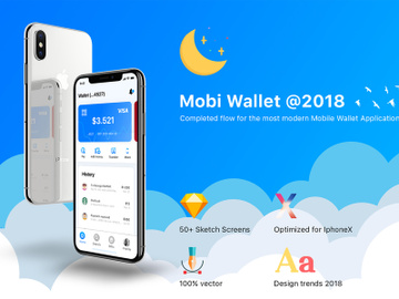 Mobi Wallet - Fintech Apps and Banking Mobile UI KIT preview picture