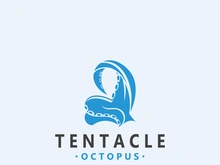 Octopus tentacle logo image design ocean animal vintage illustration