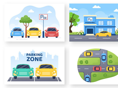 15 Valet Parking Car Illustration