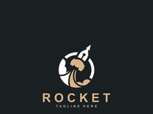 Rocket Logo Design template technology Design Concept, Creative Symbol