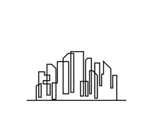 Modern City skyline illustration in flat design