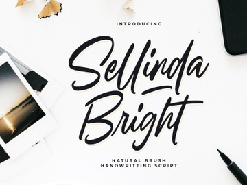 Sellinda Bright Handwriting Typeface preview picture