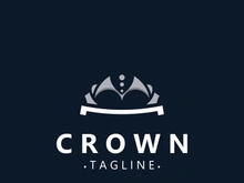 Premium style crown logo vintage abstract symbol. Royal king icon. Modern luxury brand element sign. Vector illustration