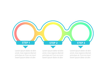 Gradient blank circles vector infographic template preview picture