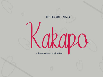 Kakapo - Handwritten Font preview picture