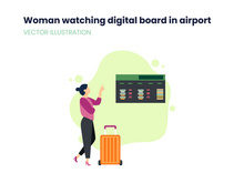 Girl waiting for flight