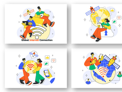 10 Global Internet Connection Illustration