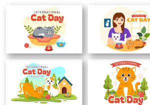 16 International Cat Day Illustration