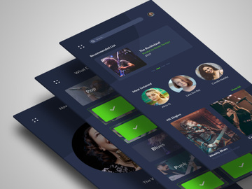 Music Audio and Playlist Mobile UI Kit preview picture