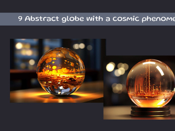 Abstract globe with a cosmic phenomenon preview picture