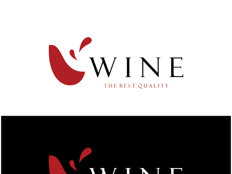 Wine logo with wine glasses and bottles.for night clubs,bars,cafe and wine shops.