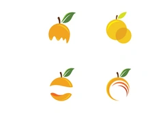 Orange fruit logo  Vector design illustration icon