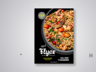 Restaurant Flyer Template Bundle V01