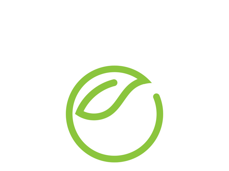 Logos of green Tree leaf ecology nature element vector